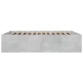 Cadre de lit gris béton 160x200 cm bois d'ingénierie