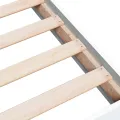 Cadre de lit blanc 75x190 cm bois d'ingénierie
