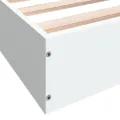 Cadre de lit blanc 75x190 cm bois d'ingénierie