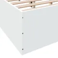 Cadre de lit blanc 150x200 cm bois d'ingénierie