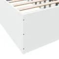 Cadre de lit blanc 75x190 cm bois d'ingénierie
