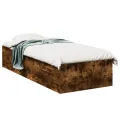 Cadre de lit chêne fumé 75x190 cm bois d'ingénierie