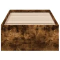 Cadre de lit chêne fumé 75x190 cm bois d'ingénierie