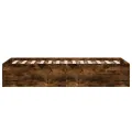 Cadre de lit chêne fumé 75x190 cm bois d'ingénierie