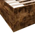 Cadre de lit chêne fumé 75x190 cm bois d'ingénierie