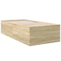 Cadre de lit chêne sonoma 90x200 cm bois d'ingénierie