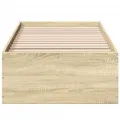 Cadre de lit chêne sonoma 100x200 cm bois d'ingénierie