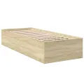 Cadre de lit chêne sonoma 100x200 cm bois d'ingénierie