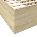 Cadre de lit chêne sonoma 100x200 cm bois d'ingénierie