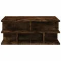 Table basse chêne fumé 70x70x29 cm bois d'ingénierie