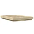 Cadre de lit chêne sonoma 120x190 cm bois d'ingénierie