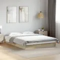 Cadre de lit chêne sonoma 140x200 cm bois d'ingénierie