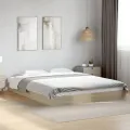 Cadre de lit chêne sonoma 160x200 cm bois d'ingénierie