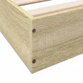 Cadre de lit chêne sonoma 160x200 cm bois d'ingénierie