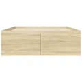 Cadre de lit chêne sonoma 140x200 cm bois d'ingénierie