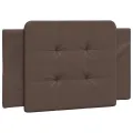 Cadre de lit avec tête de lit marron 90x200 cm Similicuir