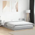 Cadre de lit sonoma gris 140x200 cm bois d'ingénierie