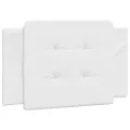 Coussin de tête de lit blanc 80 cm similicuir