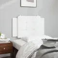Coussin de tête de lit blanc 80 cm similicuir