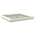 Cadre de lit blanc 200x200 cm bois d'ingénierie