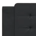 Lit avec matelas noir 180x200 cm similicuir