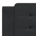 Cadre de lit avec tête de lit Noir 180x200 cm Similicuir