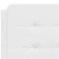 Cadre de lit avec lumières LED blanc 140x200 cm similicuir