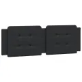 Coussin de tête de lit noir 160 cm similicuir