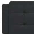 Coussin de tête de lit noir 160 cm similicuir