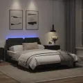 Cadre de lit avec lumières LED noir 120x200 cm similicuir