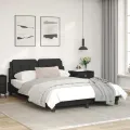 Cadre de lit avec lumières LED noir 120x200 cm similicuir