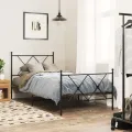 Tête de lit métal noir 90 cm