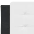 Cadre de lit avec lumières LED noir blanc 100x200 cm similicuir