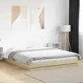 Cadre de lit chêne sonoma 160x200 cm bois d'ingénierie