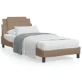 Lit avec matelas cappuccino 100x200 cm similicuir