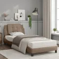 Lit avec matelas cappuccino 100x200 cm similicuir