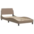 Lit avec matelas cappuccino 100x200 cm similicuir
