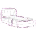 Lit avec matelas cappuccino 100x200 cm similicuir