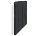 Coussin de tête de lit noir et blanc 160 cm similicuir