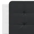 Coussin de tête de lit noir et blanc 160 cm similicuir