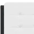 Coussin de tête de lit blanc et noir 140 cm similicuir