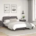 Cadre de lit avec lumières LED gris 140x200 cm similicuir