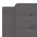 Cadre de lit avec tête de lit Gris 180x200 cm Similicuir