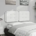 Coussin de tête de lit blanc 120 cm similicuir