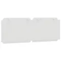 Coussin de tête de lit blanc 120 cm similicuir