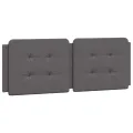 Coussin de tête de lit gris 120 cm similicuir