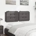 Coussin de tête de lit gris 120 cm similicuir