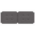 Coussin de tête de lit gris 120 cm similicuir