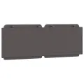 Coussin de tête de lit gris 120 cm similicuir