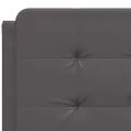 Coussin de tête de lit gris 120 cm similicuir